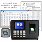 Relógio de Ponto Biométrico Digital LP-11 com Software de Gerenciamento