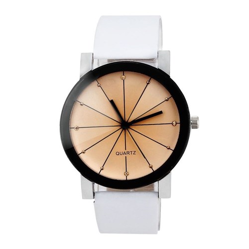 Relógio de Pulso Aço Inoxidável Moda Branco Quartz