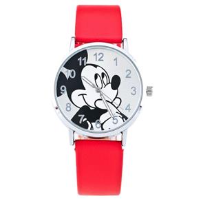 Relógio De Pulso Adolescente/criança Mickey Mouse - Vermelho