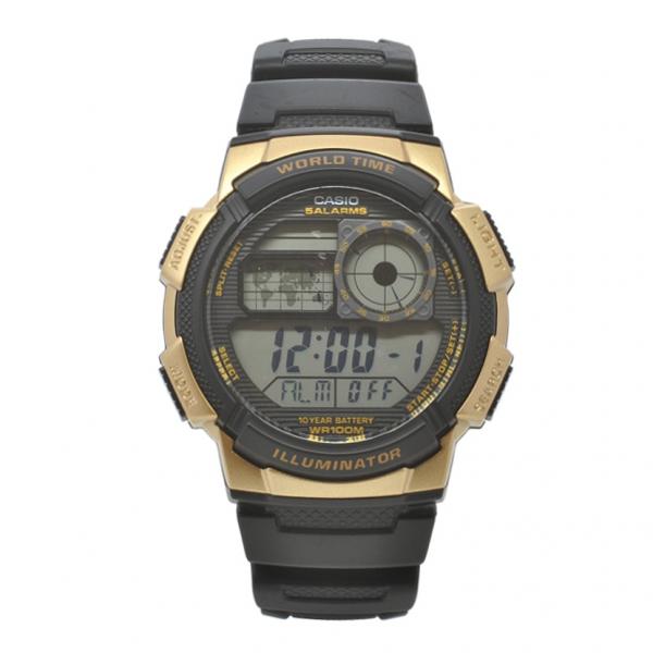 Relógio de Pulso Casio Standard Masculino Ae-1000W-1A3vdf - Preto e Dourado