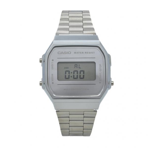 Relógio de Pulso Casio Vintage Unissex A168WEM-7DF-BR - Prata