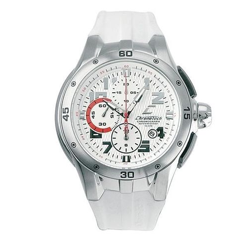 Relógio de Pulso CHRONOTECH ACTIVE 800 Chrono Aço/Branco