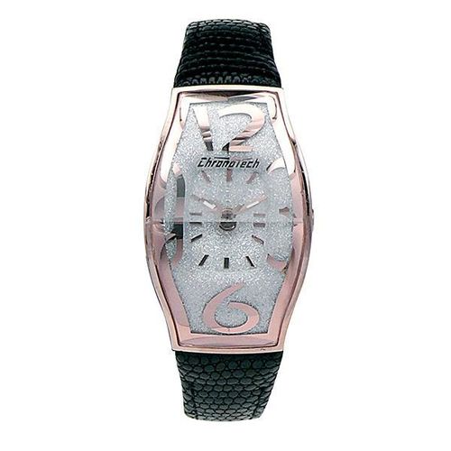 Relógio de Pulso CHRONOTECH PRISMA FLAT Aço Rose/Branco