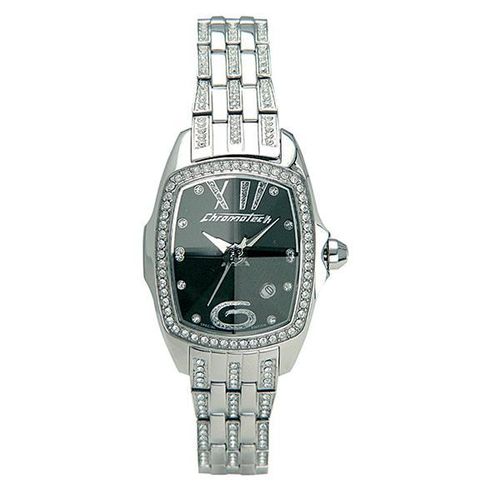 Relógio de Pulso CHRONOTECH PRISMA LADY NIGHT Aço/Aço Cristais/ Preto