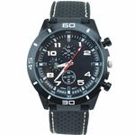 Relógio de pulso de quartzo Sports Aço Inoxidável Banda preto clássico dos homens Vogue Silicone