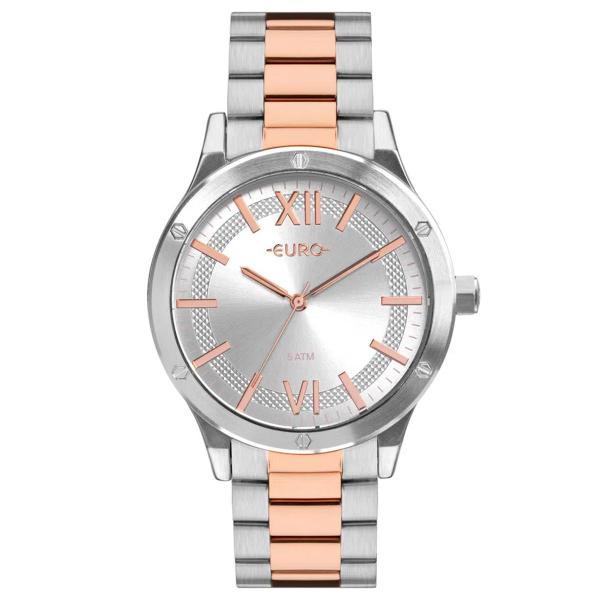 Relógio de Pulso Euro Feminino EU2036YPE/5K - Prata com Detalhe Rose Gold