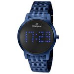 Relógio De Pulso Feminino Champion Led Azul Ch40008a