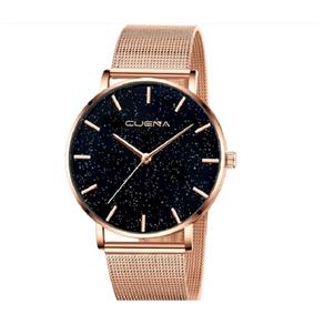 Relógio de Pulso Feminino Rose Gold Universe