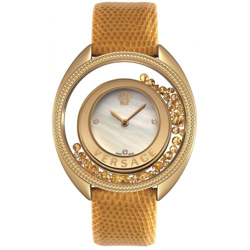 Relógio de Pulso Feminino Versace V253 Caixa Aço Pulseira Couro