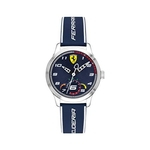 Relógio de Pulso Ferrari Pitlane Quartzo Aço Inoxidável Bracelete em Silicone Azul