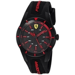 Relógio de Pulso Ferrari Quartzo Aço Inoxidável Pulseira de Borracha Textura Favo de Mel