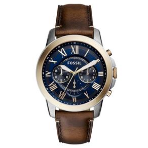 Relógio de Pulso Fossil Grant Masculino com Pulseira de Couro FS/AN