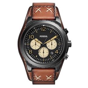 Relógio de Pulso Fossil Oakman Masculino com Pulseira de Couro CH/OPN