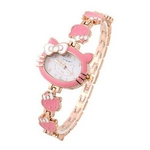 Relógio de Pulso Hello Kitty Cristal Moda Infantil Mulheres