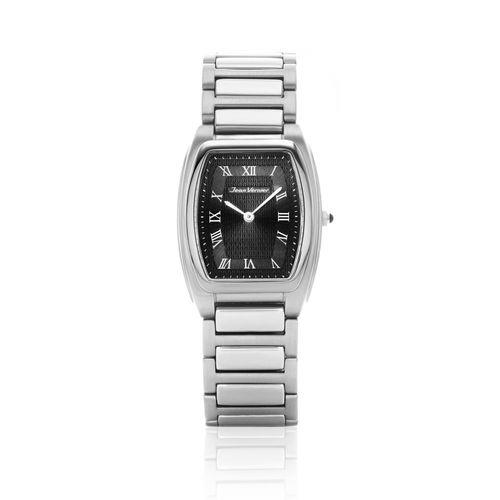 Relógio de Pulso Jean Vernier Jv01594 Unissex Prata+preto