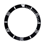 Relógio de pulso Material Plástico laço moldura Inserir Anel peça de reposição (Black)