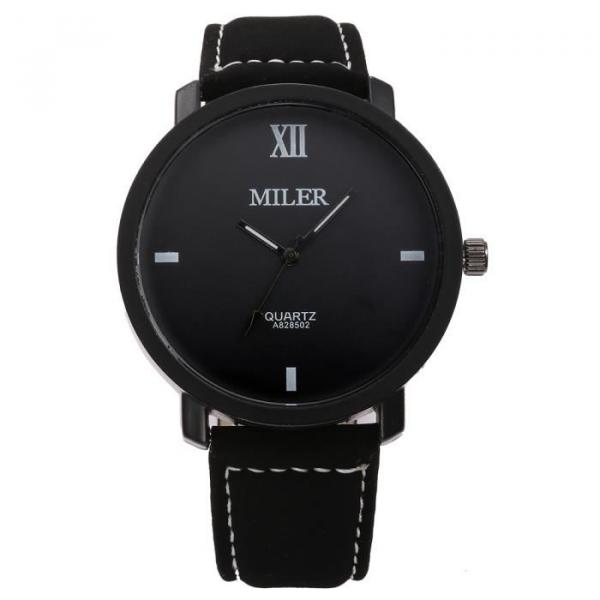 Relógio de Pulso Miler Original Esportivo Masculino A828502 Pulseira Preta Fundo Preto - Renascença