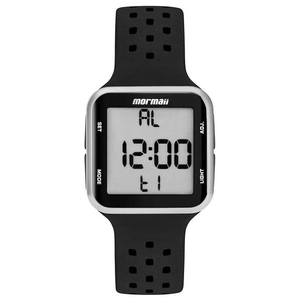 Relógio de Pulso Mormaii com Pulseira de Silicone MO6600AA/8K - Preto e Prata