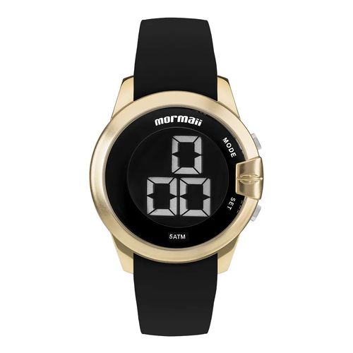 Relógio de Pulso Mormaii Feminino com Pulseira de Silicone Mobjt007/8d - Preto e Dourado