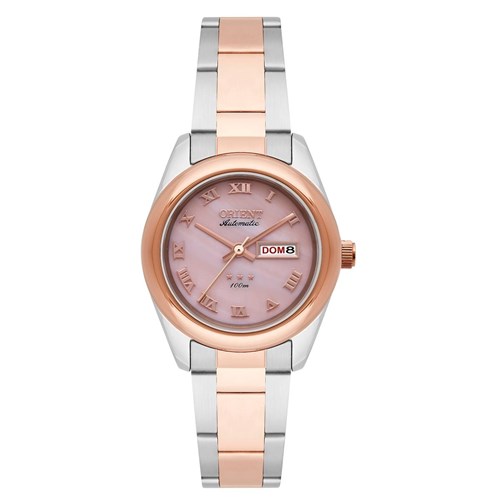 Relógio de Pulso Orient Automático Feminino Misto 559Tr009 R3sr - Rosé e Prata