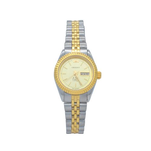 Relógio de Pulso Orient Automático Feminino Misto Crystal 559eb3x - Dourado e Prata