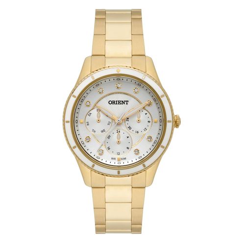 Relógio de Pulso Orient Feminino com Cristais Swarovski Fgssm048 S1kx - Dourado