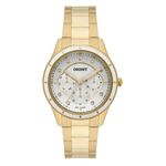 Relógio De Pulso Orient Feminino Com Cristais Swarovski Fgssm048 S1kx - Dourado