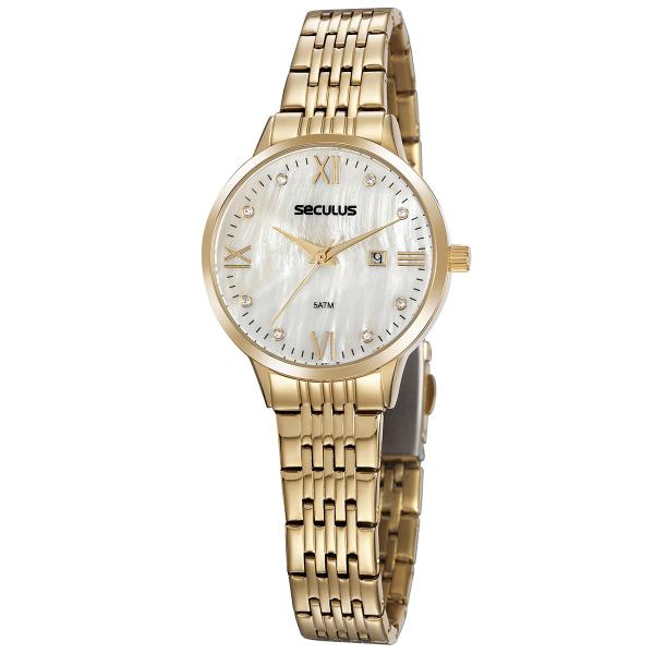 Relógio de Pulso Seculus Feminino 20840LPSVDS1 - Dourado