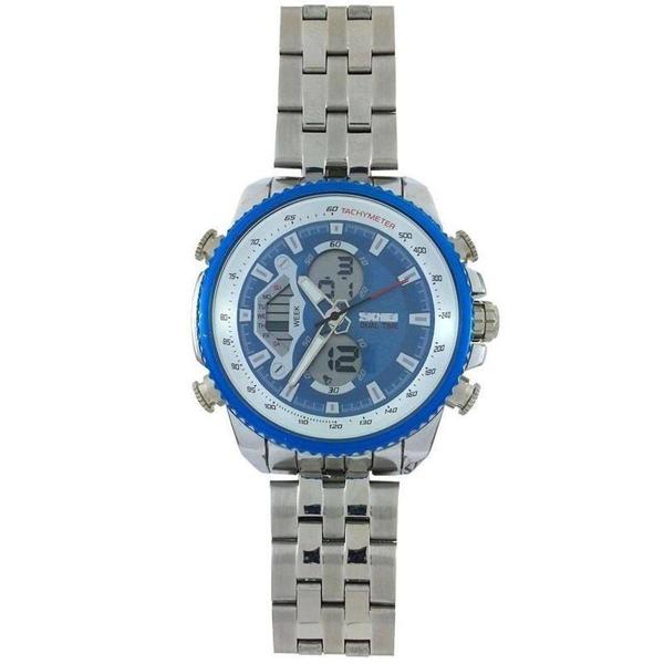 Relogio de Pulso Skmei Tachymeter Vidro em Cristal - Original - Azul