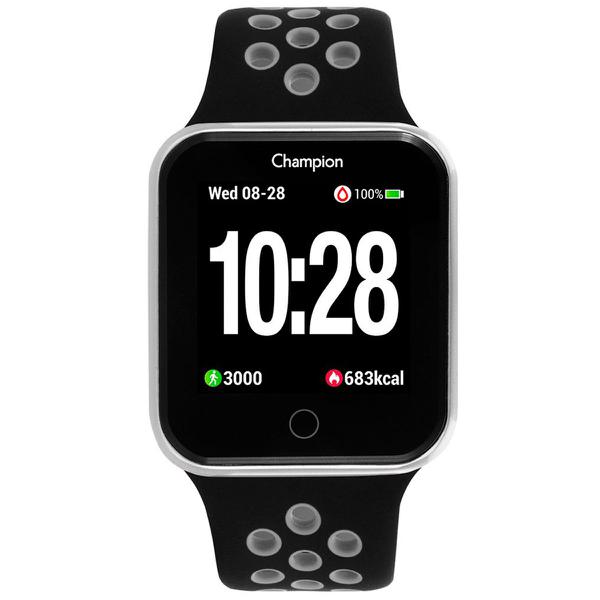 Relógio de Pulso SmartWatch Champion com Monitoramento Cardíaco CH50006C - Prata, Preto e Cinza - Champion Watch