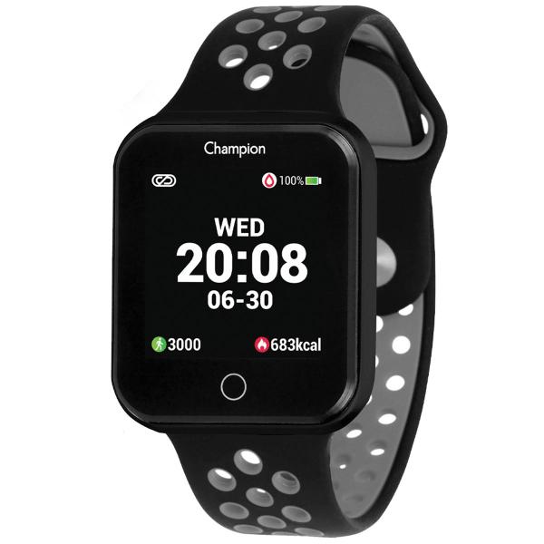Relógio de Pulso SmartWatch Champion com Monitoramento Cardíaco CH50006D - Preto e Cinza - Champion Watch