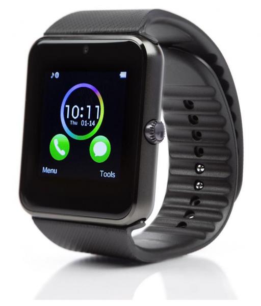 Relógio de Pulso Smartwatch Gt08 Bluetooth Touch Câmera Android Celular Chip Sim Chamadas Passômetro Sono + Fone Ouvido I7 Hbq Branco