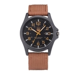 Relógio De Pulso Soki Xinew Militar Esportivo - Pulseira Nylon Marrom e Fundo Preto