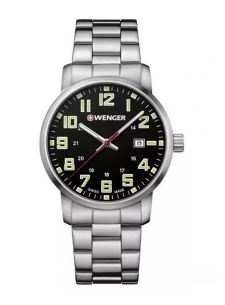 Relógio de Pulso Suíço Wenger Linha Avenue Aço Inox 42mm 01.1641.111