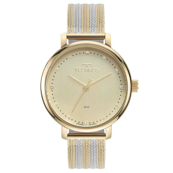 Relógio de Pulso Technos Feminino com Pulseira Esteirinha 2035MSW/1X - Dourado e Prata