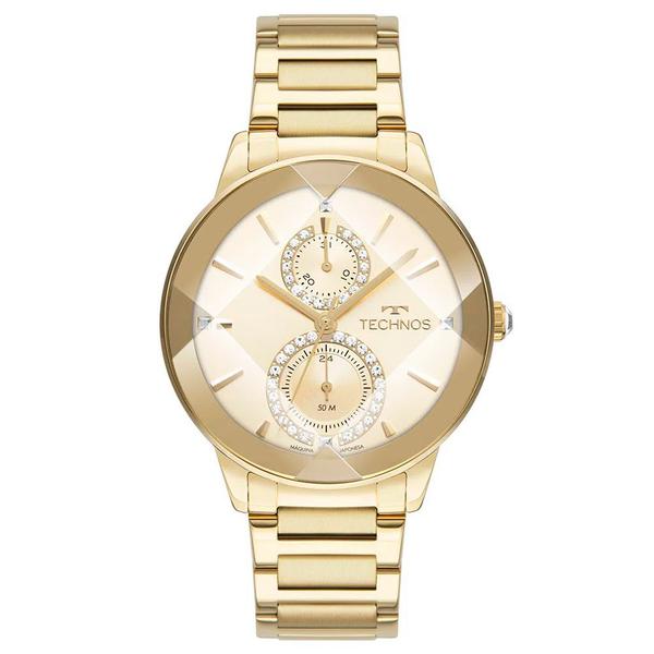 Relógio de Pulso Technos Feminino com Vidro Bisotê 6P73AF/1X - Dourado