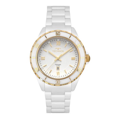 Relógio de Pulso Technos Feminino Elegance Cerâmica 2015cap/4b - Branco