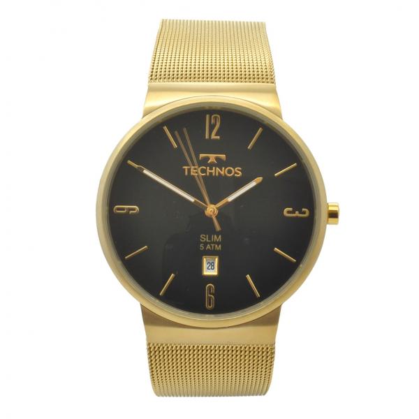 Relógio De Pulso Technos Slim Unissex Gm10ih/4p - Dourado