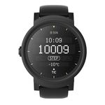 Relógio de Pulso Ticwatch Express Smartwatch com Pulseira de Borracha Unissex Pxpx Wf12086 - Preto