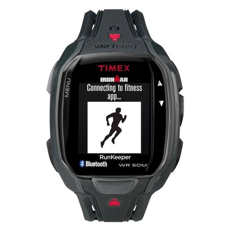 Relógio de Pulso Timex Run X50+ Smartwatch Unissex com Pulseira de Borracha Tw5k84600 - Preto