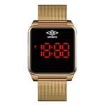 Relógio De Pulso Umbro Umb-051-G Led Touch Dourado