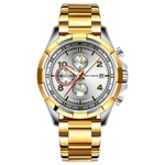 Relógio de Quartz à Prova d'àgua com calendário MINIFOCUS-MF0198G - Dourado - 60