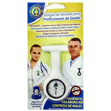 Relógio de Silicone para Profissionais da Saúde Ortho Pauher Cores Sortidas