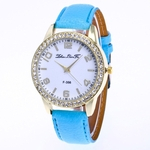 Relógio de strass elegante com padrão de liche pulseira de presente de relógio de pulso elegante