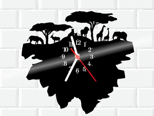 Relógio de Vinil Disco Lp Parede Africa Mundo Mapa - 3D Fantasy