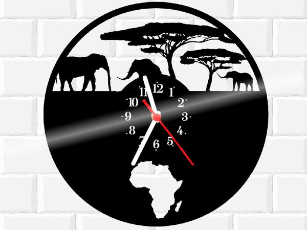 Relógio de Vinil Disco Lp Parede Africa Mundo Mapa - 3D Fantasy