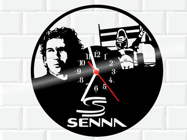 Relógio de Vinil Disco Lp Parede Ayrton Senna Corrida F1 - 3D Fantasy