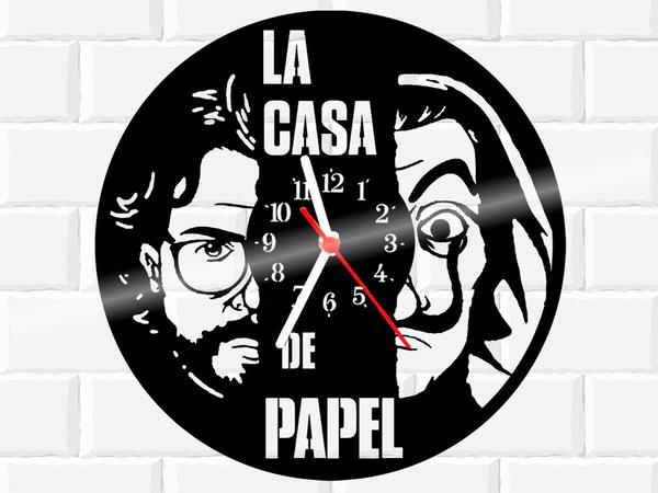 Relógio de Vinil Disco Lp Parede La Casa de Papel Serie - 3D Fantasy