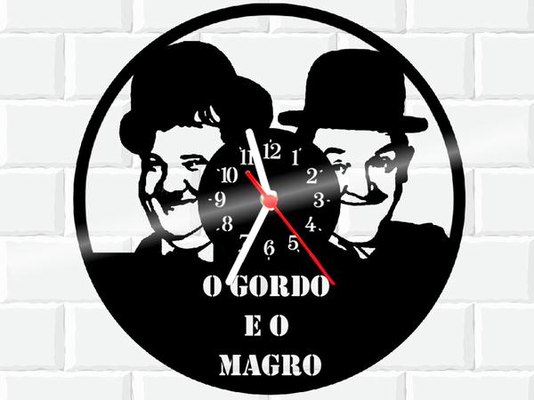 Relógio de Vinil Disco Lp Parede o Gordo e o Magro Cinema - 3D Fantasy