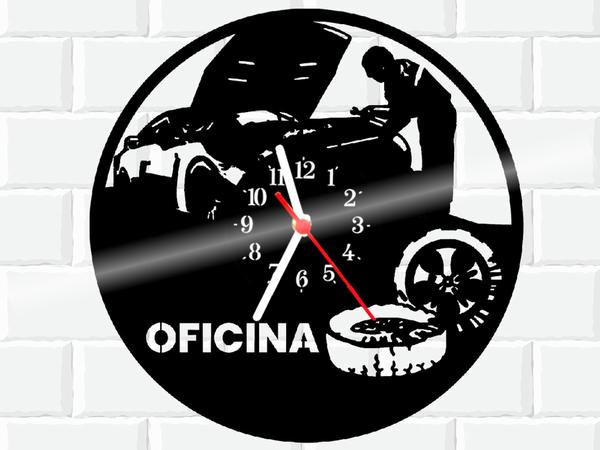 Relógio de Vinil Disco Lp Parede Oficina Mecanica - 3D Fantasy